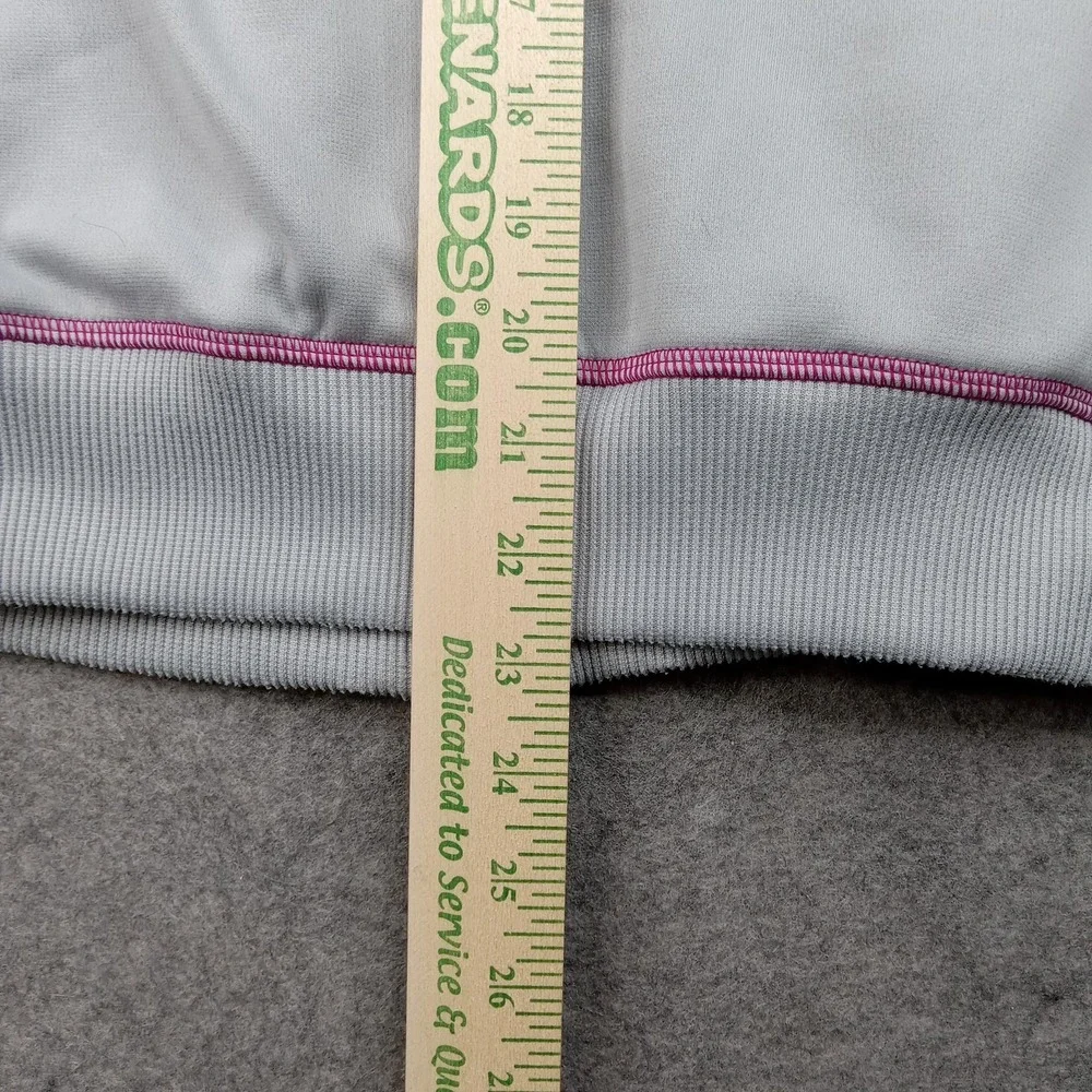 Nike Hoodie Womens Medium Gray Therma-Fit Full Zip Fleece Pink Trim 484953-013